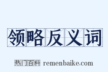 领略反义词是什么意思的图片